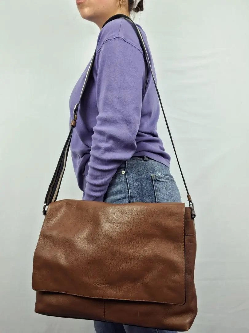 Coach Soft Leather Messenger Bag Size One Size