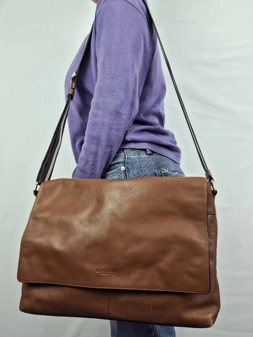 Coach Soft Leather Messenger Bag Size One Size