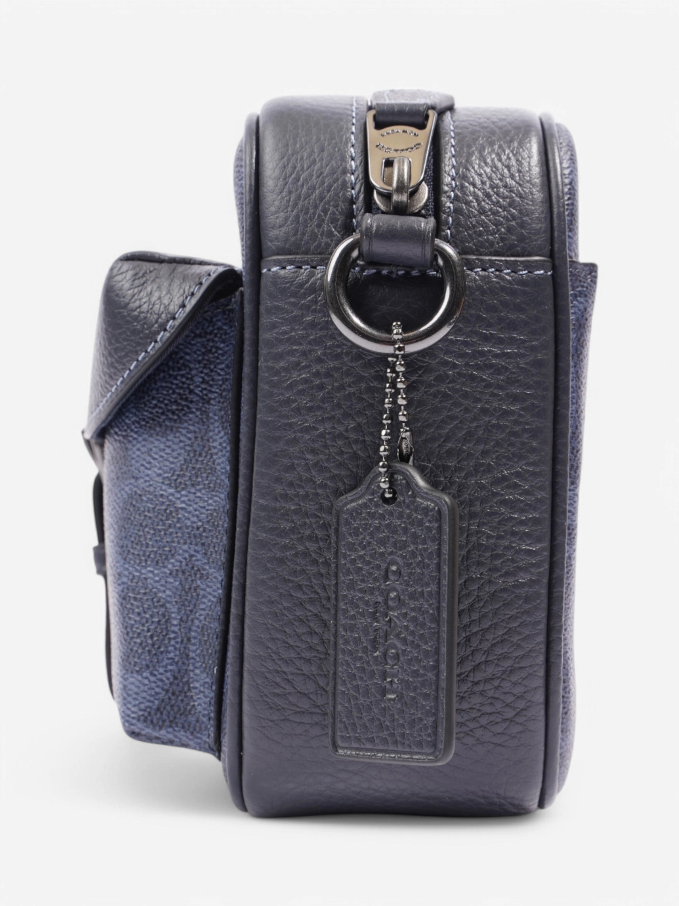Coach Warner Crossbody Navy Coated Canvas