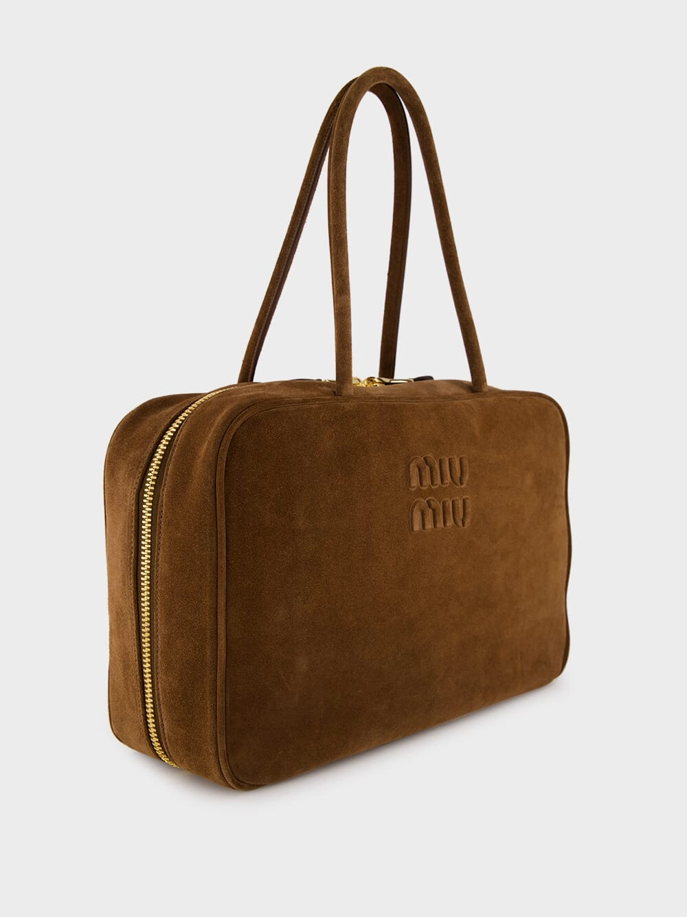 Cocoa Brown Suede Beau Shoulder Bag