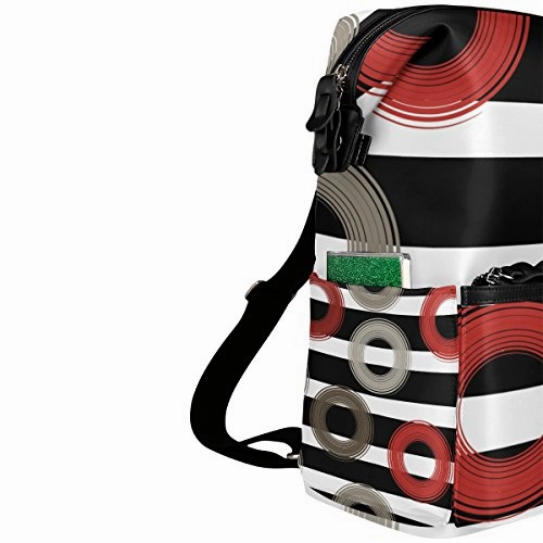 Colourlife Circles Stripes Stylish Casual Shoulder Backpacks Laptop School Bags Travel Multipurpose