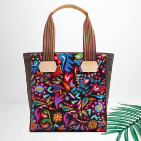 Consuela | Sophia Black Swirly Classic Tote