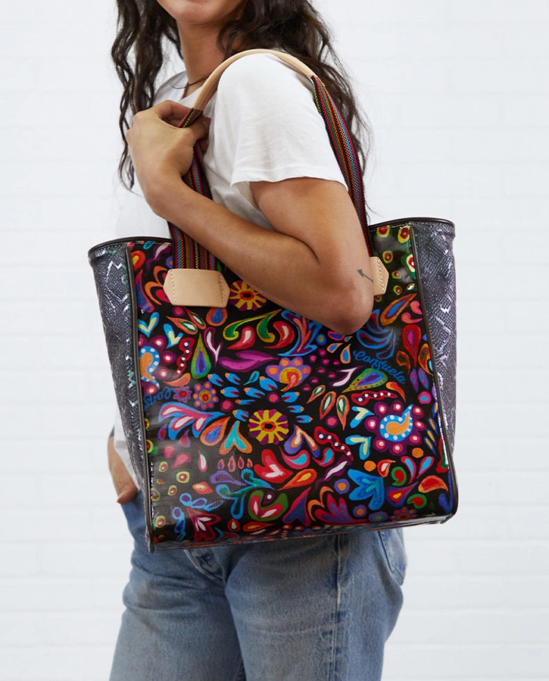 Consuela | Sophia Black Swirly Classic Tote