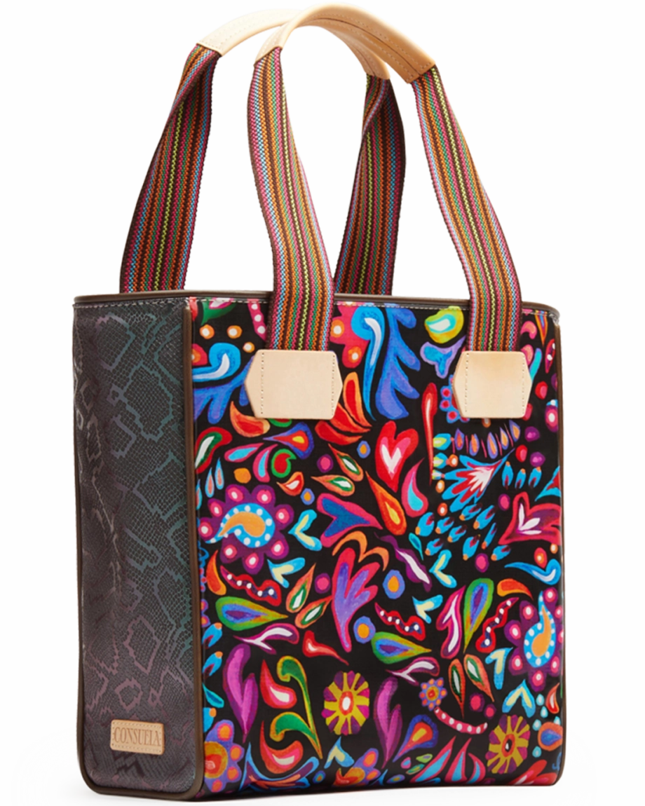 Consuela | Sophia Black Swirly Classic Tote