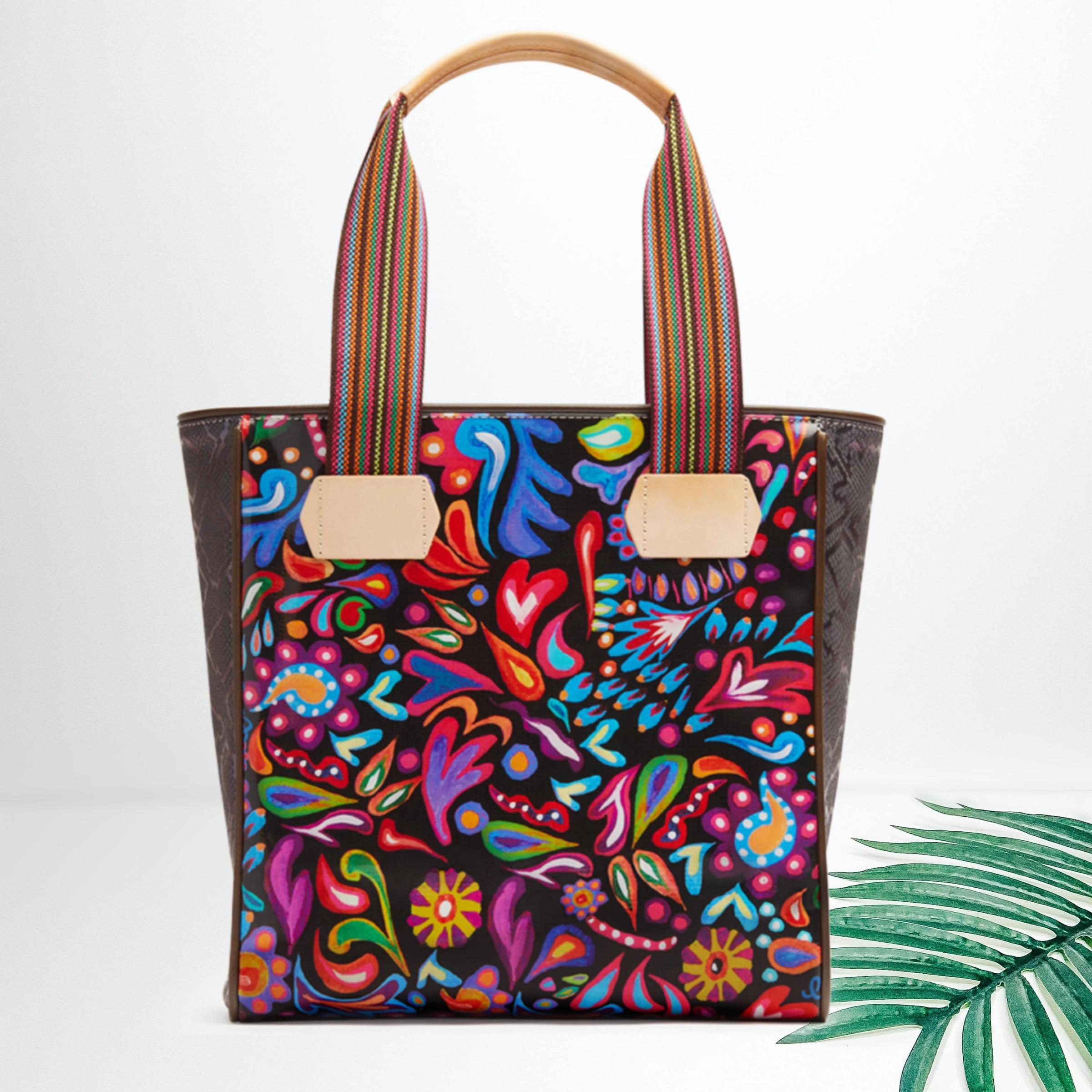 Consuela | Sophia Black Swirly Classic Tote