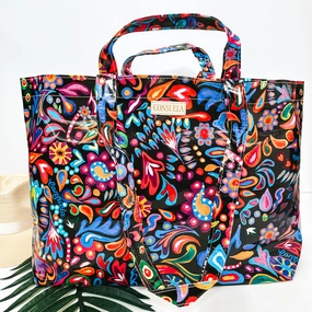 Consuela | Sophie Black Swirly Grab n' Go Jumbo Bag