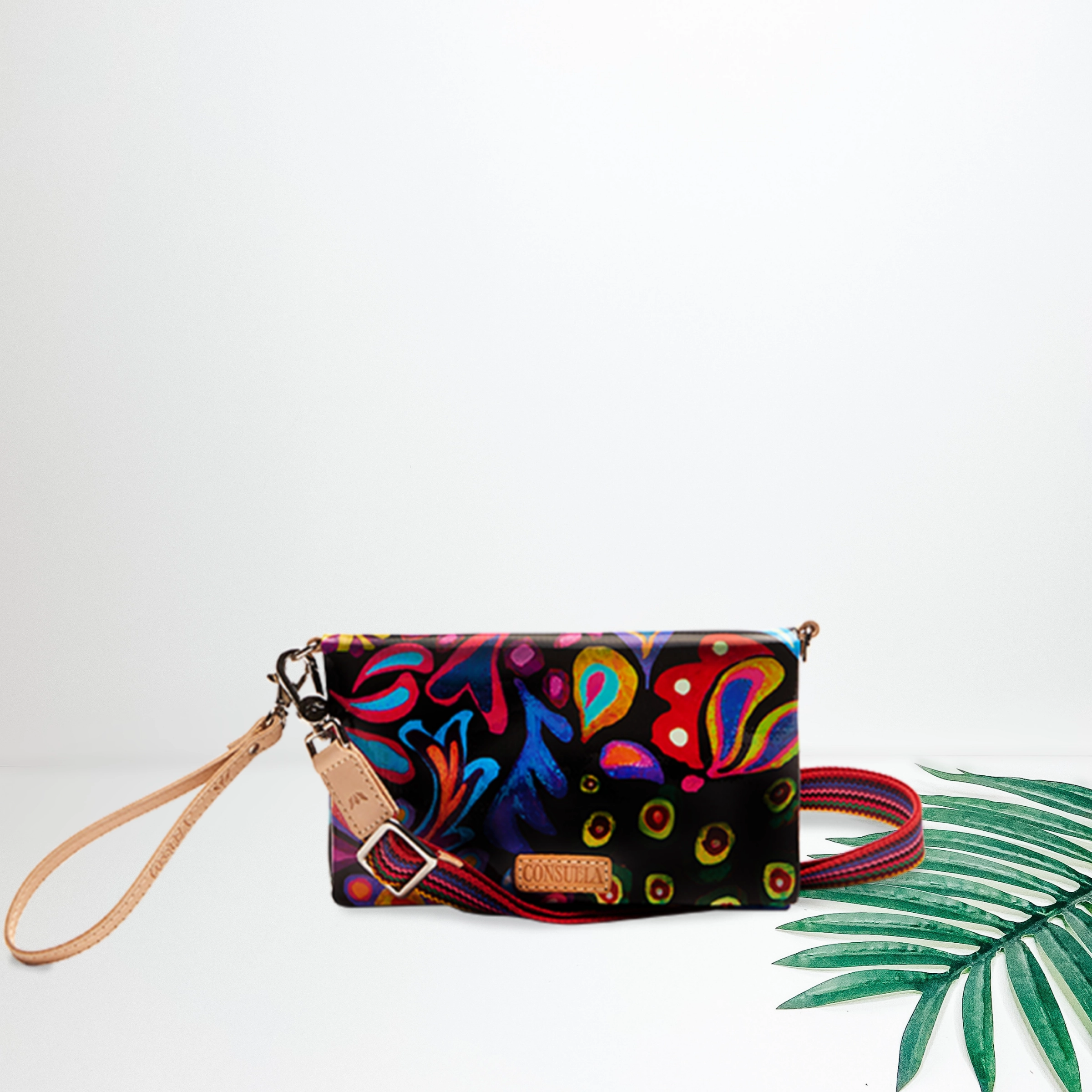 Consuela | Sophie Black Swirly Uptown Crossbody Bag