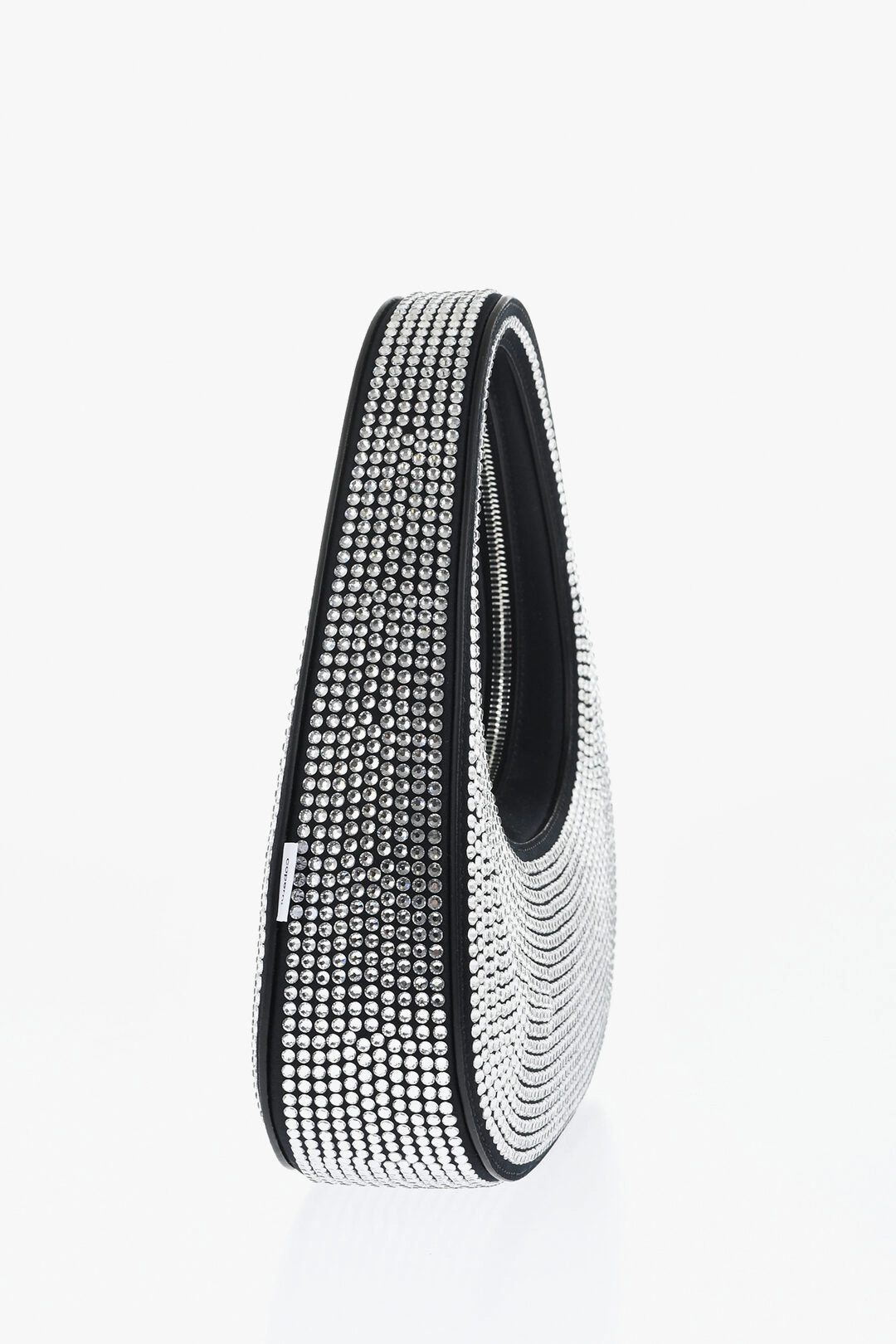 Coperni Satin Effect Baguette Bag With Rinestone Applications