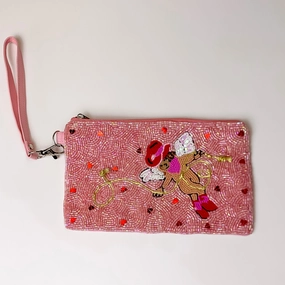 Cowboy Cupid Beaded Wristlet Coin Purse