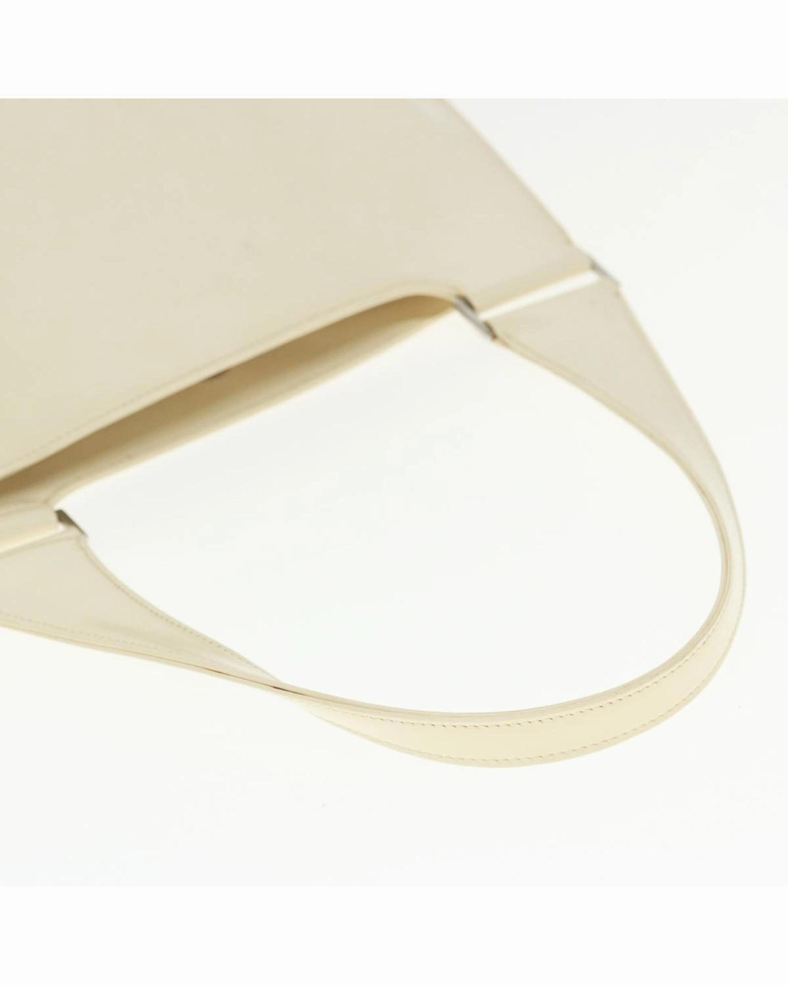 Cream Patent Leather Shoulder Bag