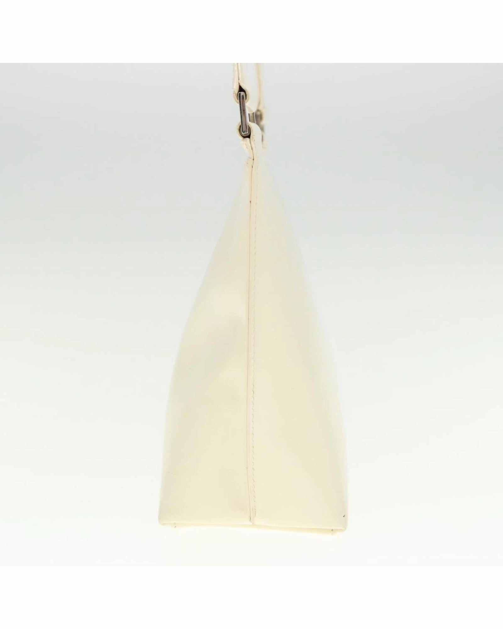 Cream Patent Leather Shoulder Bag