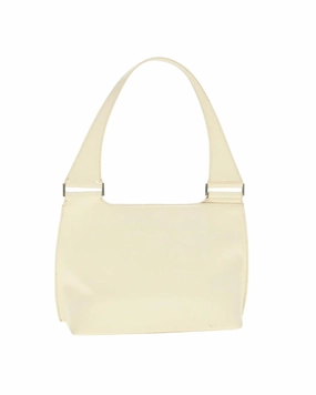 Cream Patent Leather Shoulder Bag