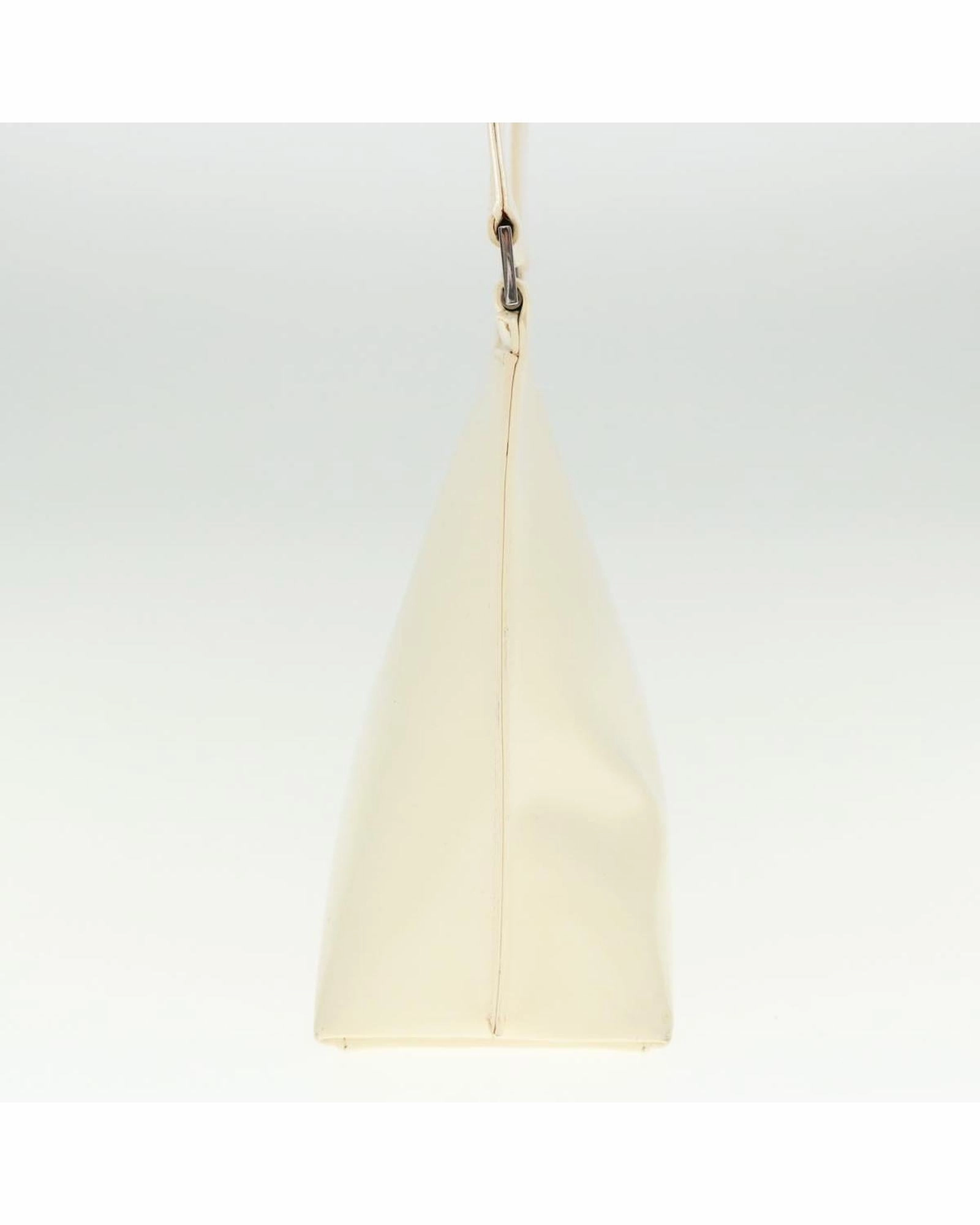 Cream Patent Leather Shoulder Bag