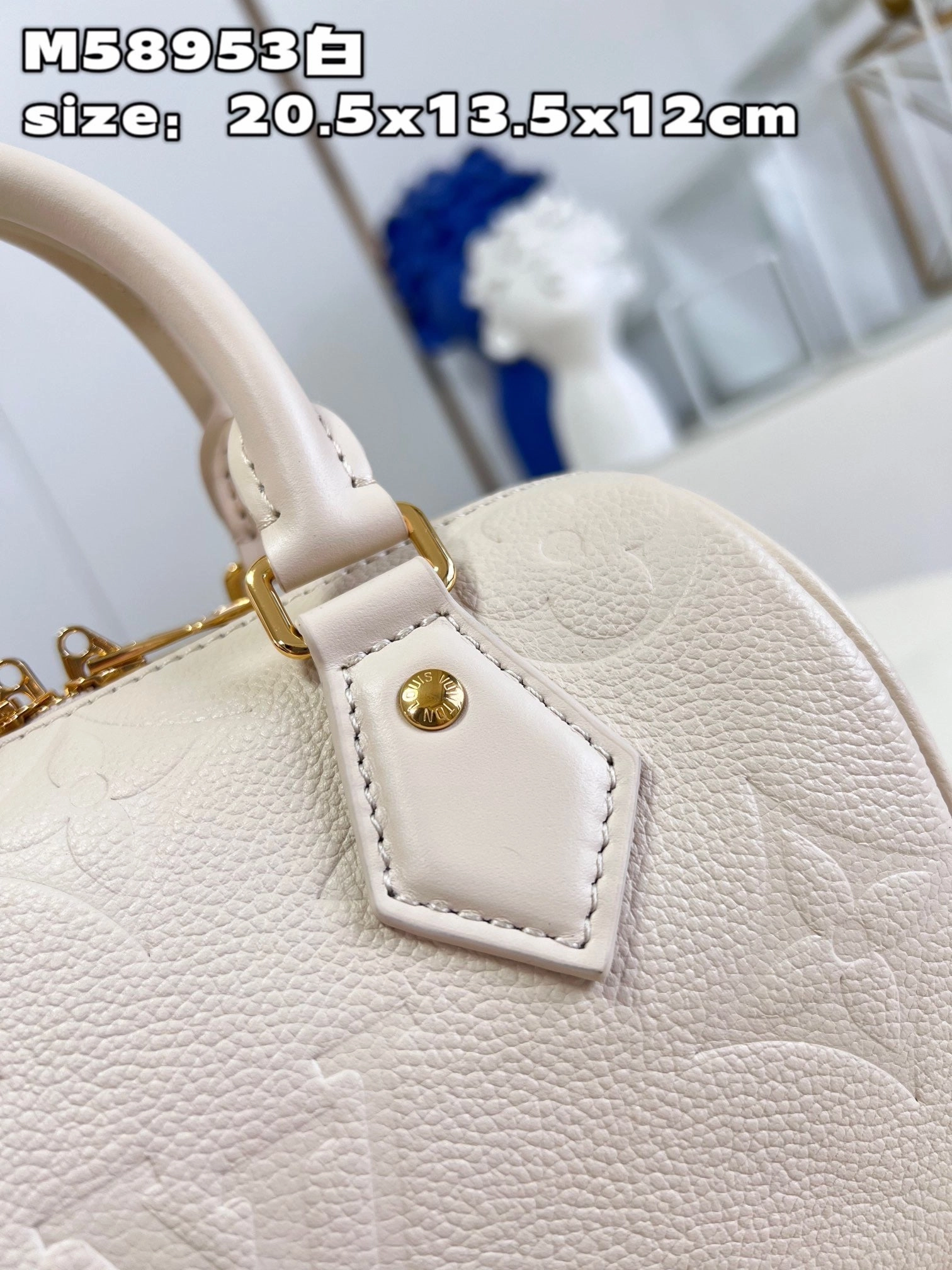 Cream Speedy Bandoulire 20 Leather Crossbody Bag for Women