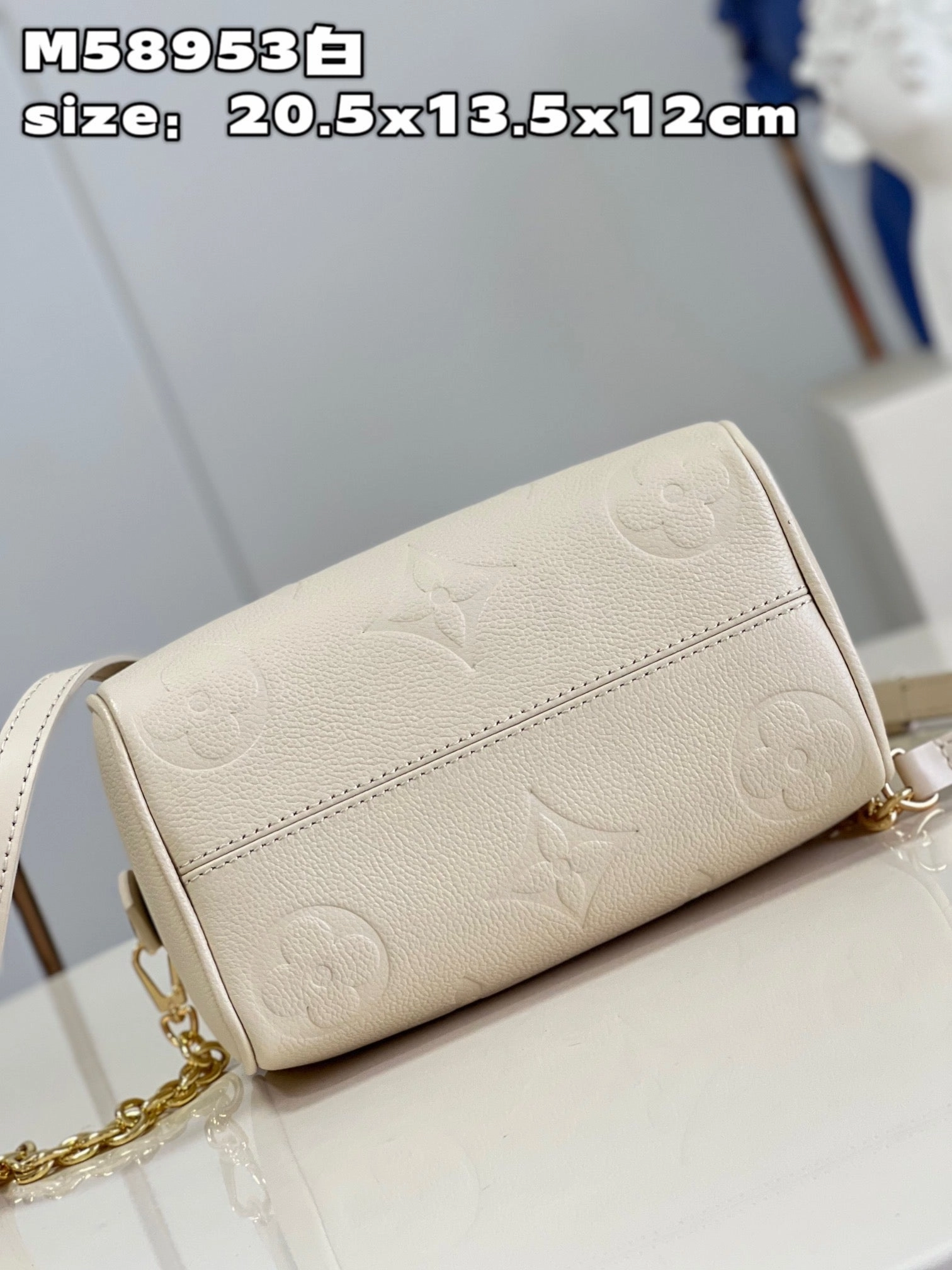 Cream Speedy Bandoulire 20 Leather Crossbody Bag for Women