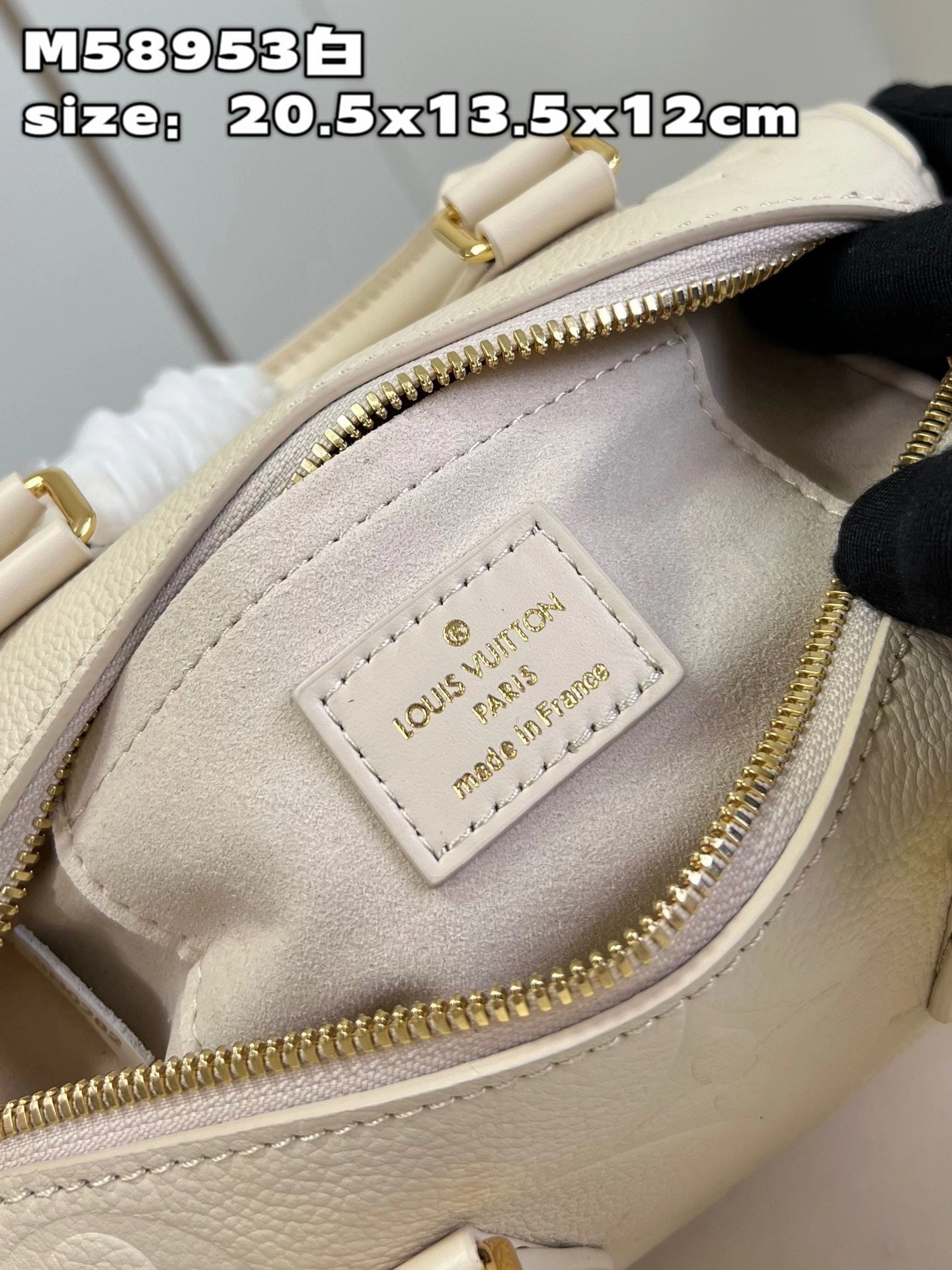 Cream Speedy Bandoulire 20 Leather Crossbody Bag for Women
