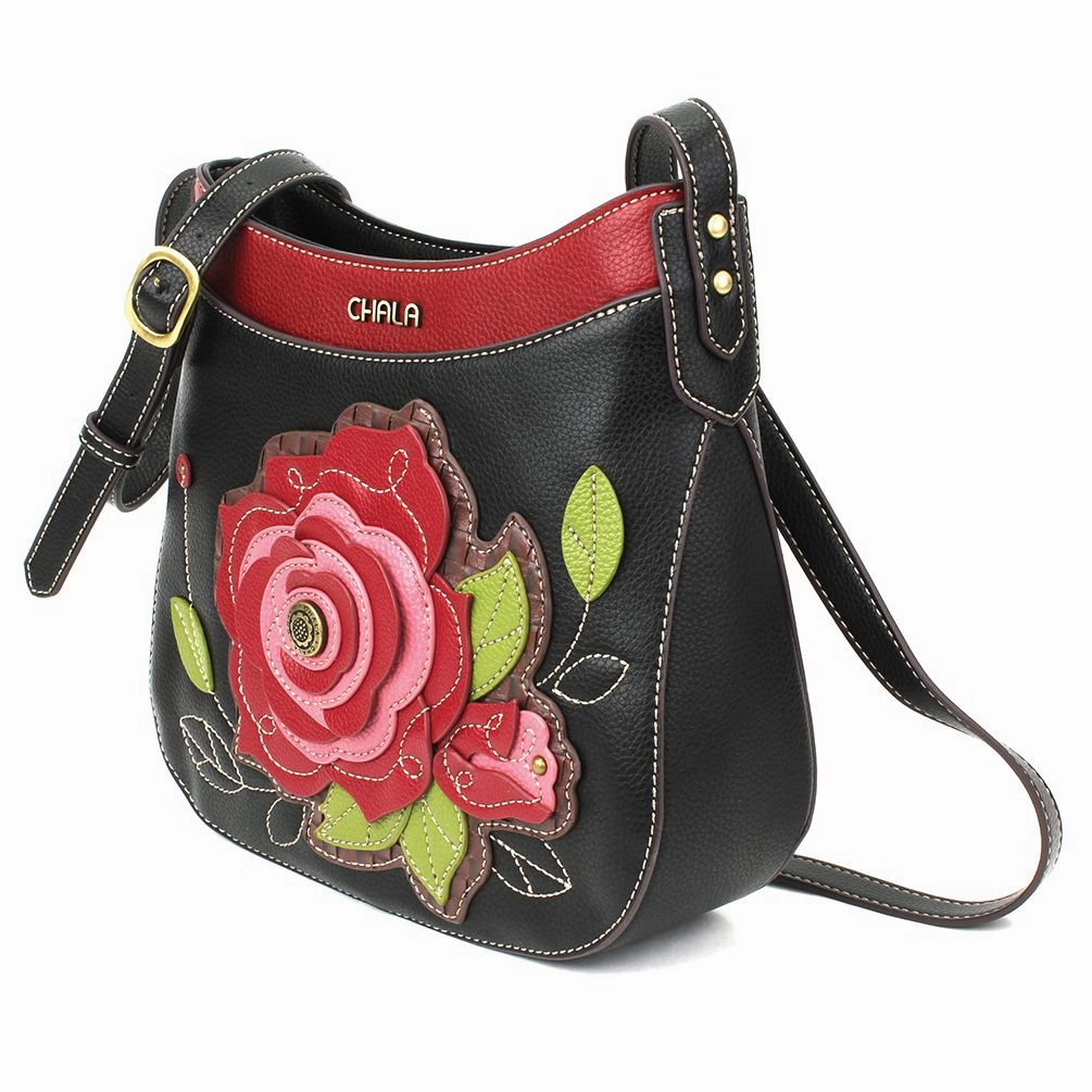 Crescent Crossbody - Red Rose