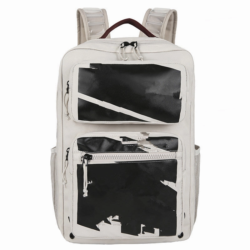 Cross-border new large capacity computer back shoulders air cushion shoulders high school college student bag outdoor travel backpack male