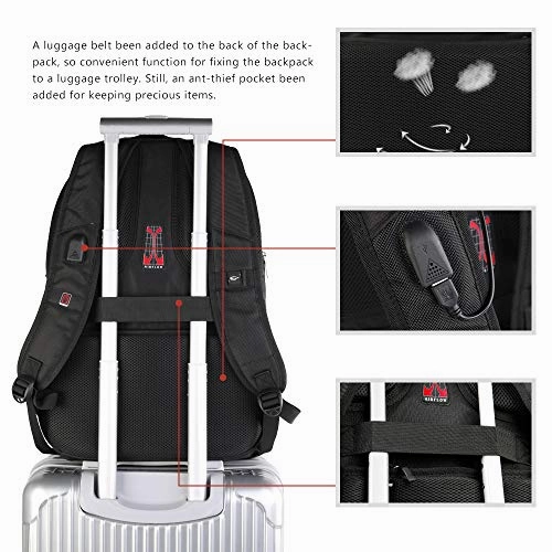 Cross Gear Laptop Backpack with Combination Lock-Fits Most 17.3 Inch Laptops and Tablets CR-9360IBK