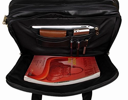 Crossbody Bag, Berchirly Genuine Leather Tote Briefcase Shoulder Laptop Bag