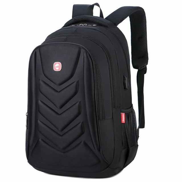 Crossten Swiss Multifunctional EVA  Protect shell 15" Laptop Backpack USB Charge Port  Mochila Travel bag Waterproof Schoolbag