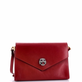 Crystal Animalier Shoulder Bag Leather Medium