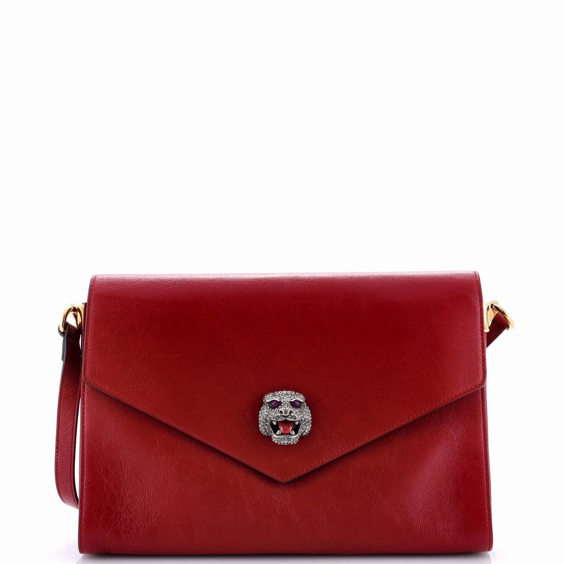 Crystal Animalier Shoulder Bag Leather Medium