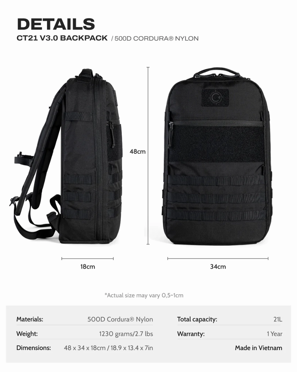 Ctactical CT21 V3.0 Backpack - Mashup - 500D Cordura