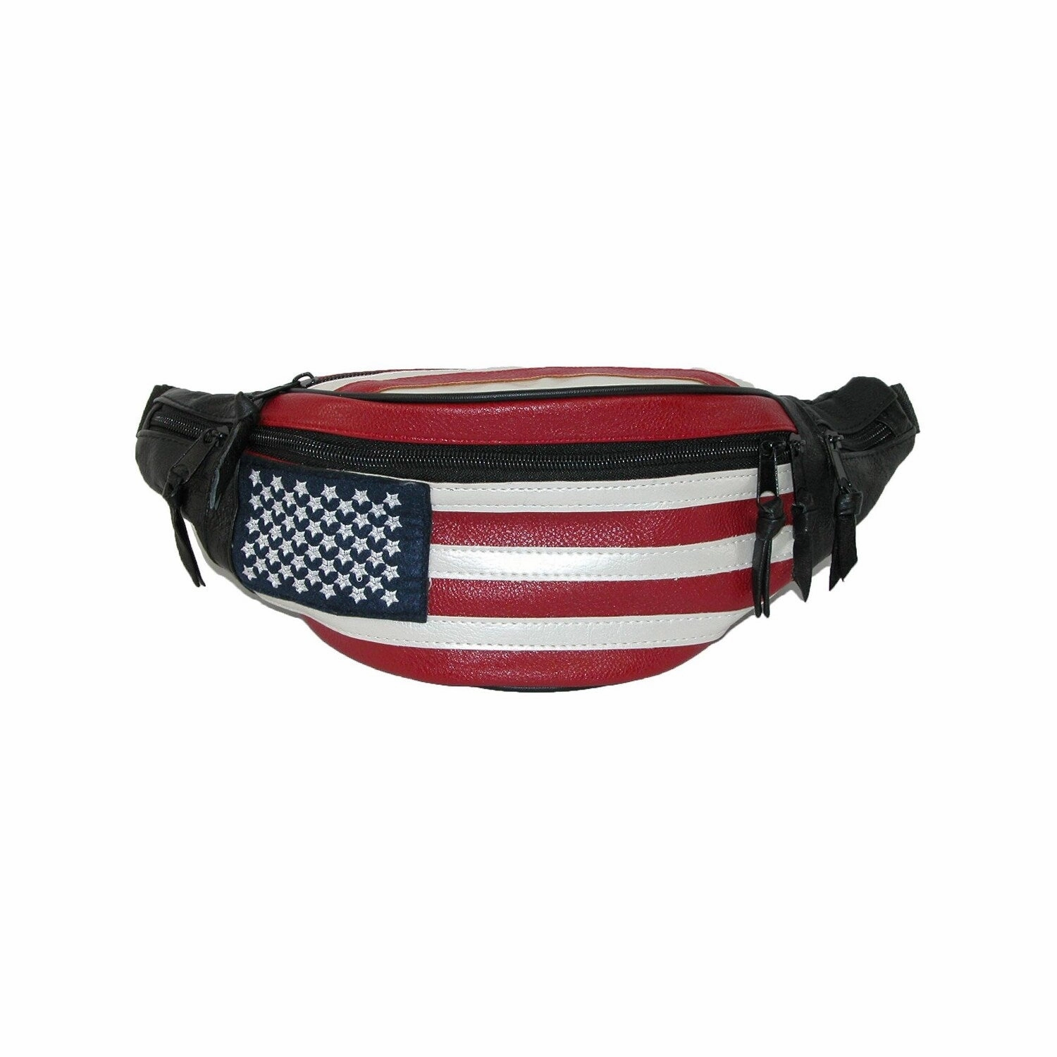 CTM Leather Patriotic American Flag waist Waist Pack - one size