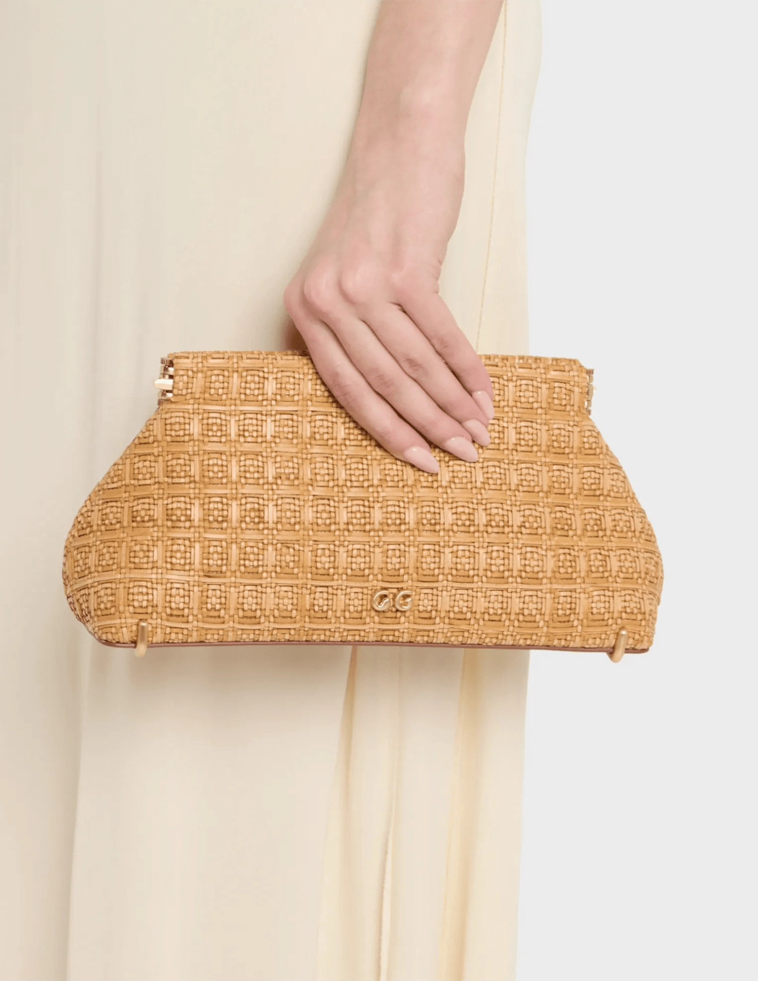 Cult Gaia Lillia Mini Raffia Clutch