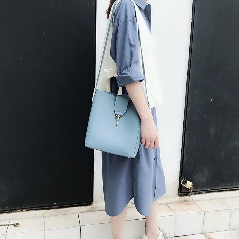 Cute LEATHER Fashion Bucket Bag WOMENs SHOULDER BAG Purses FOR WOMEN