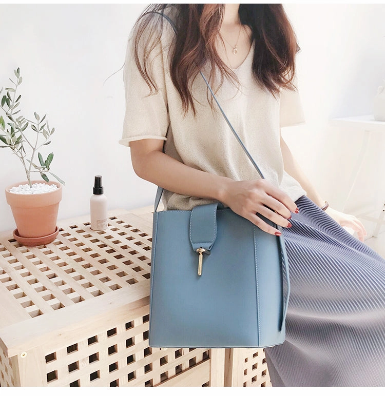 Cute LEATHER Fashion Bucket Bag WOMENs SHOULDER BAG Purses FOR WOMEN
