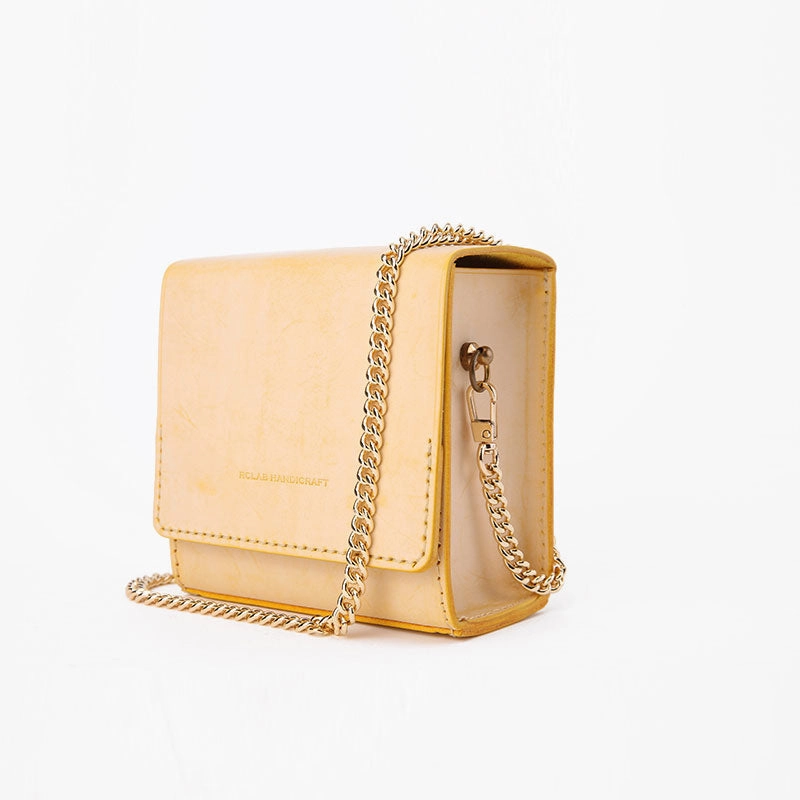 Cute Leather Womens Mini Chain Crossbody Purse Makeup Tiny Chain Shoulder Bags for Women