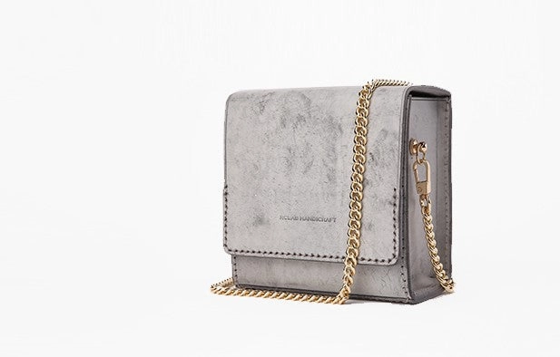 Cute Leather Womens Mini Chain Crossbody Purse Makeup Tiny Chain Shoulder Bags for Women