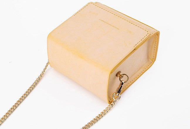 Cute Leather Womens Mini Chain Crossbody Purse Makeup Tiny Chain Shoulder Bags for Women