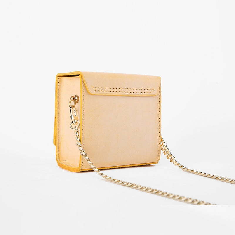 Cute Leather Womens Mini Chain Crossbody Purse Makeup Tiny Chain Shoulder Bags for Women