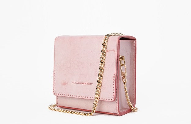 Cute Leather Womens Mini Chain Crossbody Purse Makeup Tiny Chain Shoulder Bags for Women