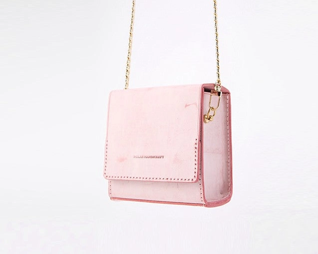 Cute Leather Womens Mini Chain Crossbody Purse Makeup Tiny Chain Shoulder Bags for Women