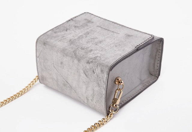 Cute Leather Womens Mini Chain Crossbody Purse Makeup Tiny Chain Shoulder Bags for Women