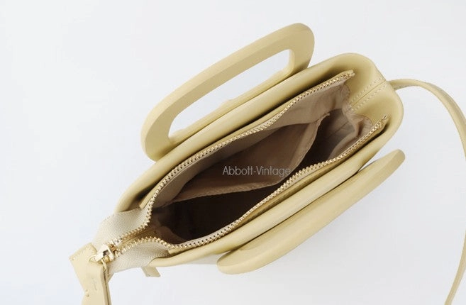 Cute Leather Yellow Womens Mini Bucket Purse Handbag Barrel Shoulder Bag for Women