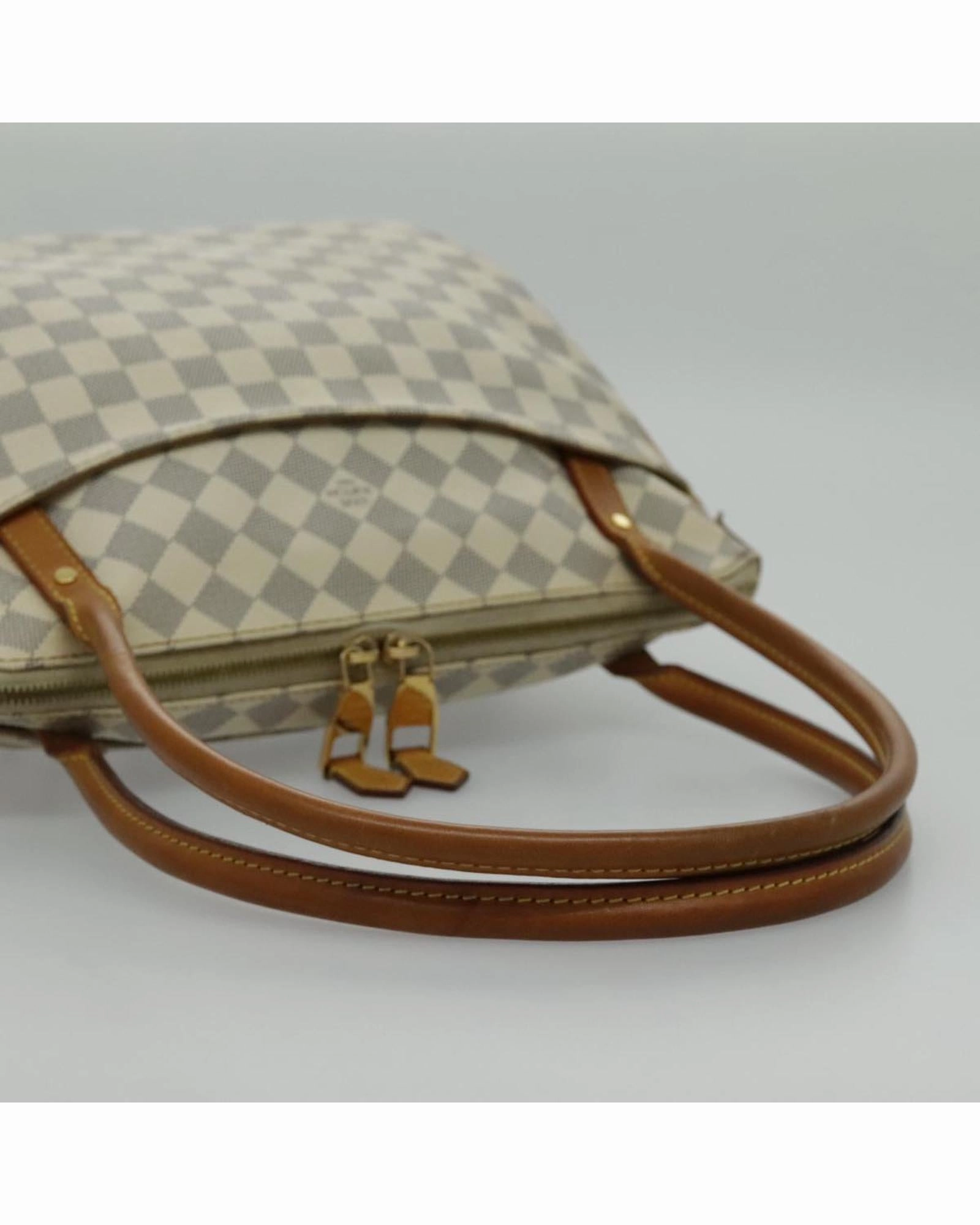 Damier Azur Canvas Shoulder Bag with Storage Smell