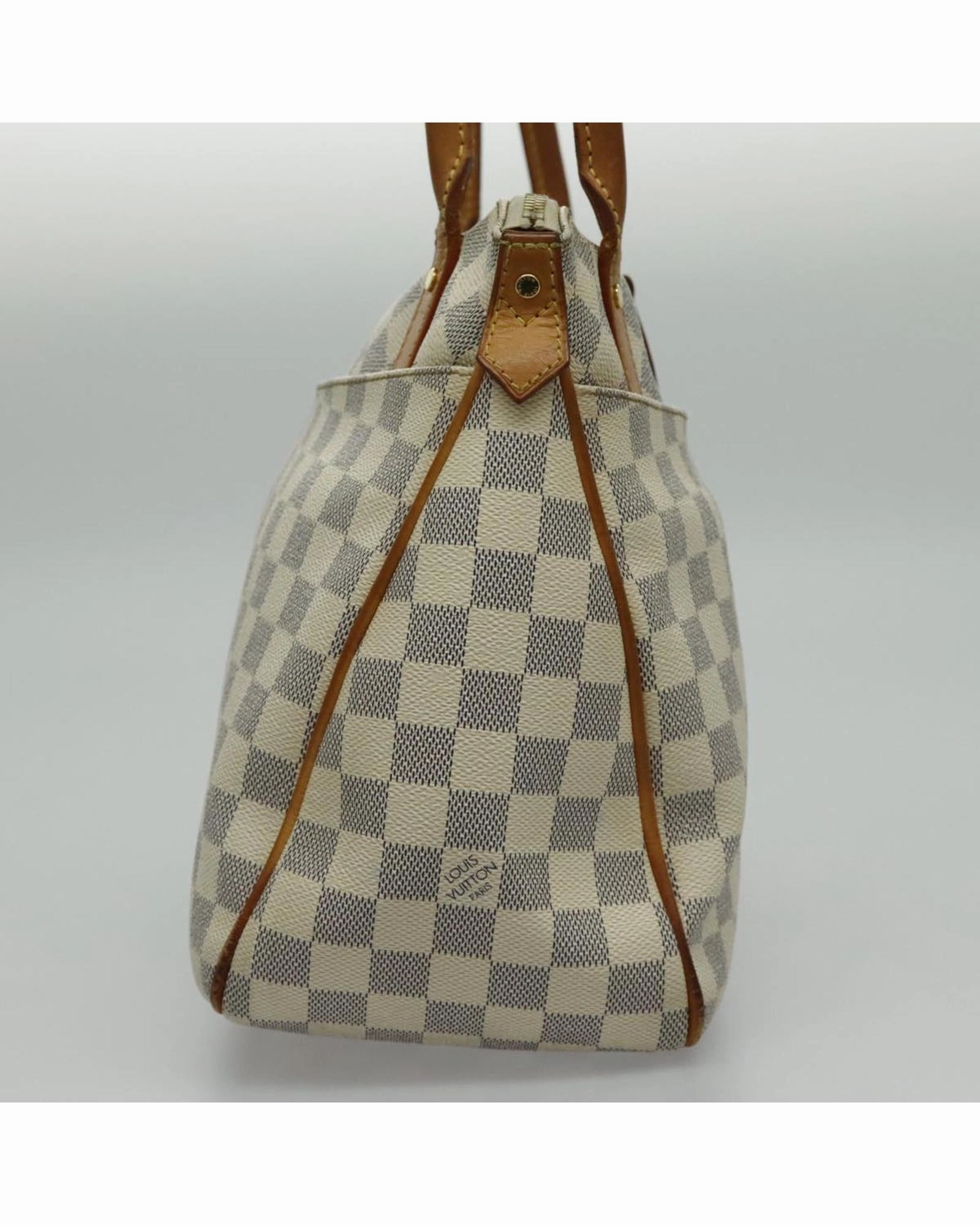 Damier Azur Canvas Shoulder Bag with Storage Smell