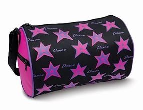 Dansbagz By Danshuz Girl'S Star Dance Duffel Bag, Black, Hot Pink, Os