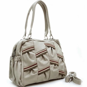 Dasein Multi Color Stripe Shoulder Bag Handbag Leather 16W X 10H X 4D