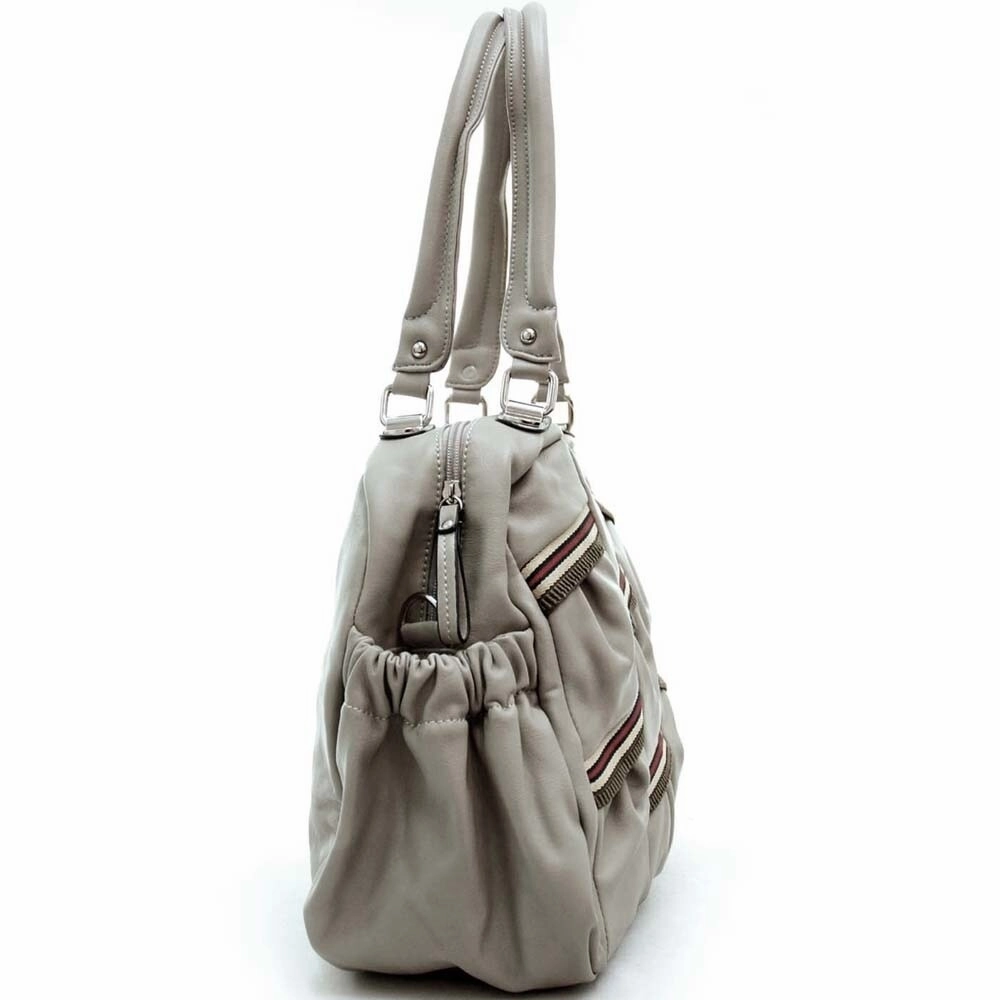Dasein Multi Color Stripe Shoulder Bag Handbag Leather 16W X 10H X 4D
