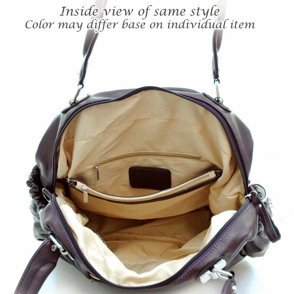 Dasein Multi Color Stripe Shoulder Bag Handbag Leather 16W X 10H X 4D