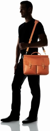 David King & Co. Dowel Laptop Briefcase, Tan, One Size