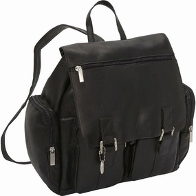 David King Leather Laptop Backpack W/2 Front Pockets