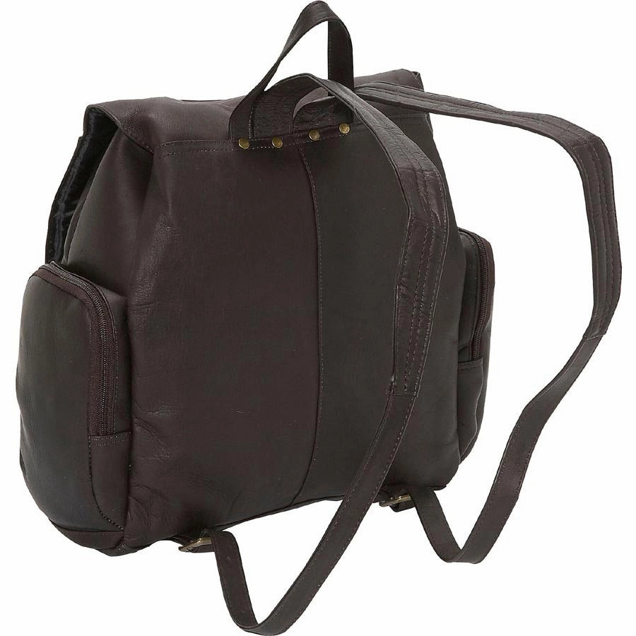 David King Leather Laptop Backpack W/2 Front Pockets