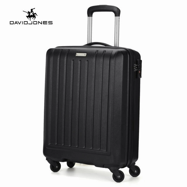 Davidjones Wheel Travel Suitcase Carry On Trolley Bag Spinner Cabin Large Luggage Bag Girl